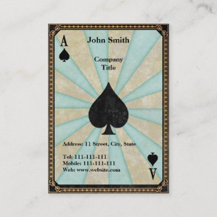 Vintage Ace of Spades Business Card