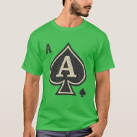 Vintage Ace of Spades — Distressed Poker Crest