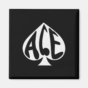Vintage Ace Of Spades Texas Hold'em Playing Card Magnet