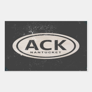 Vintage ACK Nantucket MA Beach Tag Stickers