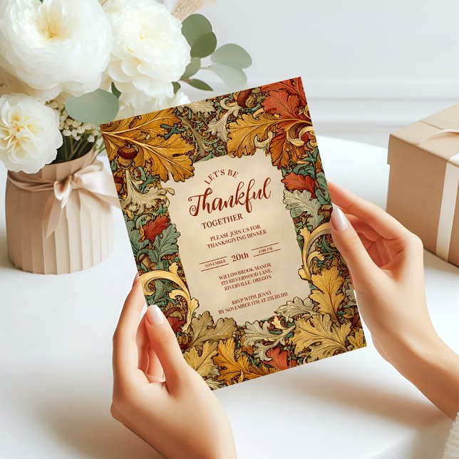 Vintage Acorn Thanksgiving Celebration Invitation (Creator Uploaded)