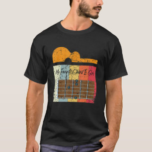Vintage Acoustic Guitar Graphic Design and Jesus G T-Shirt