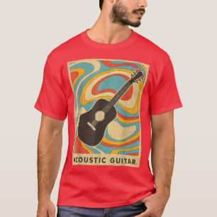 Vintage Acoustic Guitar Player Music Retro Poster  T-Shirt