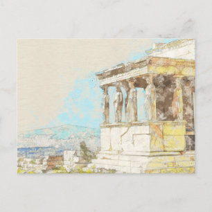 Vintage Acropolis Athens Greece Postcard – Ancient