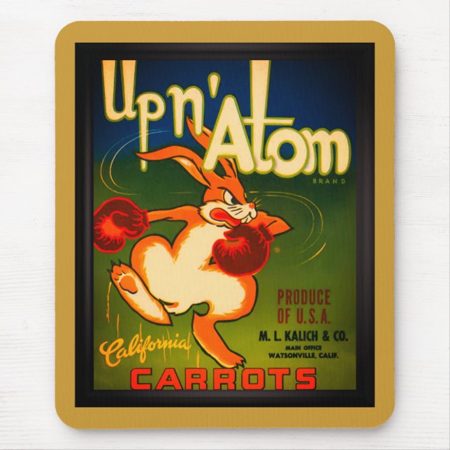 Vintage Ad Carrots  Mouse Mat (Front)
