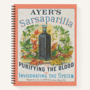 Vintage Ad For Ayer's Sarsaparilla. Notebook