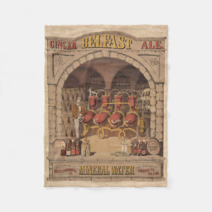 Vintage Ad For Belfast Ginger Ale. Fleece Blanket