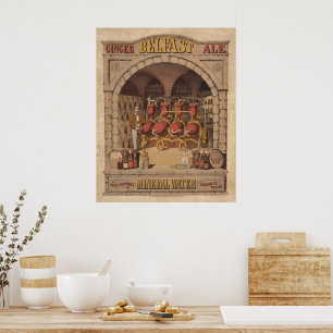 Vintage Ad For Belfast Ginger Ale. Poster