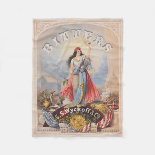 Vintage Ad For Bitters Sold By S. S. Wyckoff & Co. Fleece Blanket