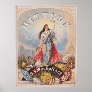 Vintage Ad For Bitters Sold By S. S. Wyckoff & Co. Poster