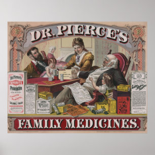 Vintage Ad For Dr. Pierces Family Medicines. Poster
