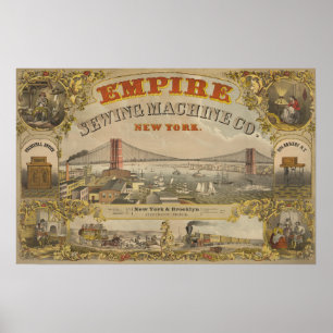 Vintage Ad For Empire Sewing Machine Co., New York Poster