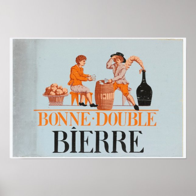 Vintage Ad for French Beer Poster (Front)