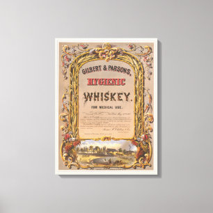 Vintage Ad For Gilbert & Parsons Hygienic Whiskey. Canvas Print
