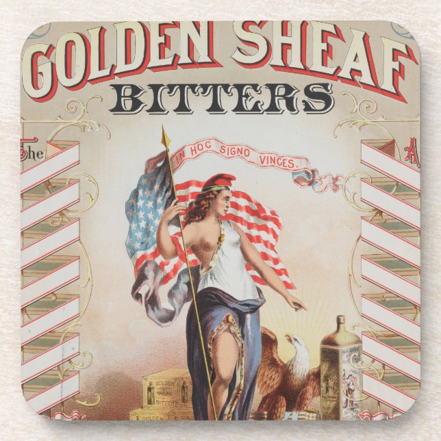 Vintage Ad For Golden Sheaf Bitters Coaster (Front)