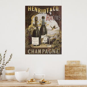 Vintage Ad For Henriot & Co. Rheims Champagne Poster