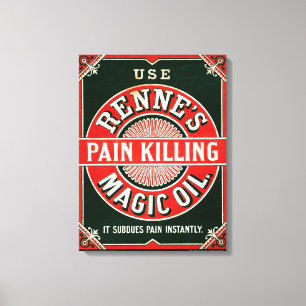 Vintage Ad For Renne's Pain Killing Magic Oil Canvas Print