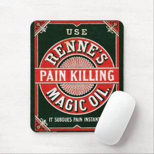 Vintage Ad For Renne's Pain Killing Magic Oil Mouse Mat