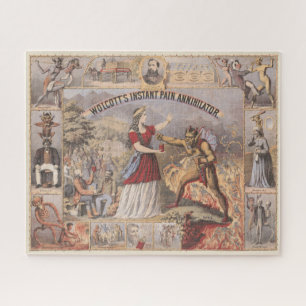 Vintage Ad For Wolcott's Instant Pain Annihilator Jigsaw Puzzle