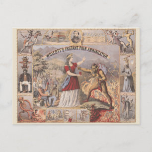 Vintage Ad For Wolcott's Instant Pain Annihilator Postcard