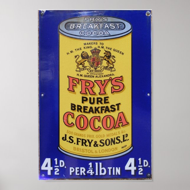 Vintage Ad - Fry's Breakfast Cocoa, Poster (Front)