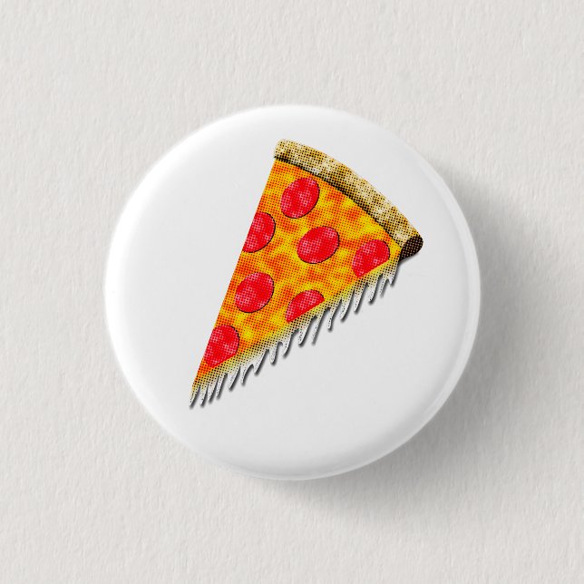 Vintage Ad Pizza Slice 3 Cm Round Badge (Front)