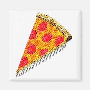 Vintage Ad Pizza Slice Magnet