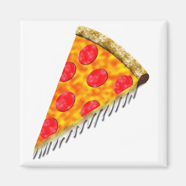 Vintage Ad Pizza Slice Magnet (Front)