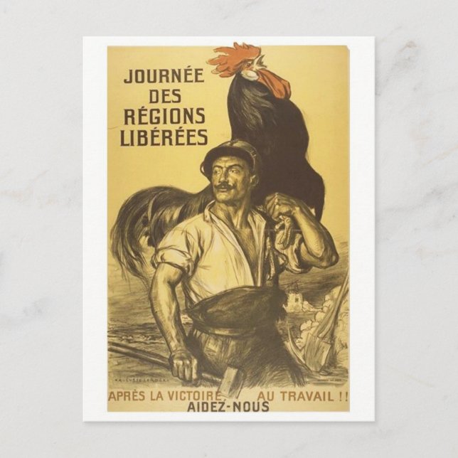 Vintage Ad Poster Postcard (Front)