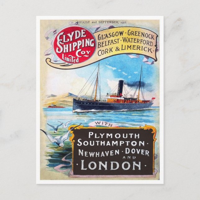 Vintage Ad Poster Postcard (Front)