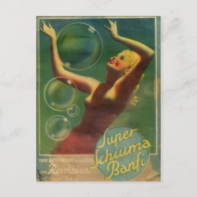 Vintage Ad Poster Postcard (Front)