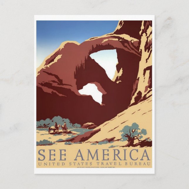 Vintage Ad Poster Postcard (Front)