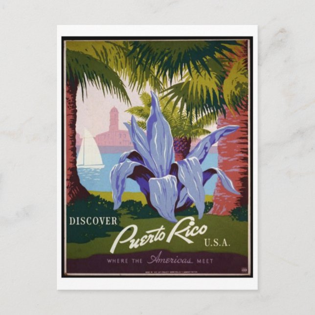 Vintage Ad Poster Postcard (Front)