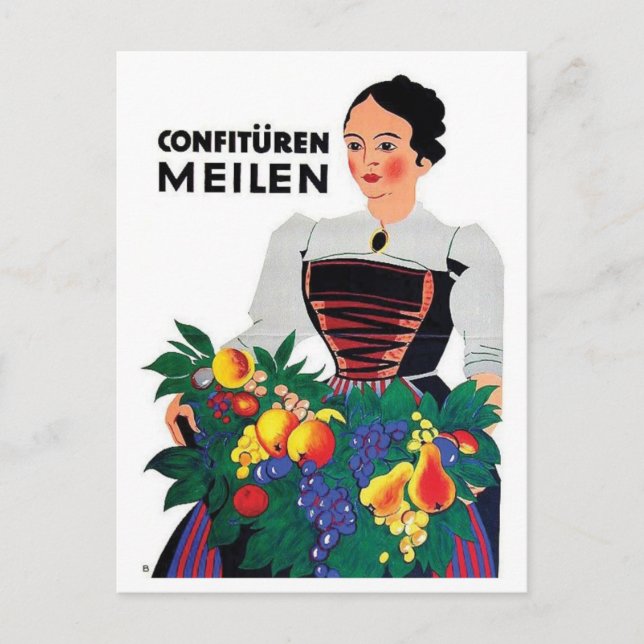 Vintage Ad Poster Postcard (Front)