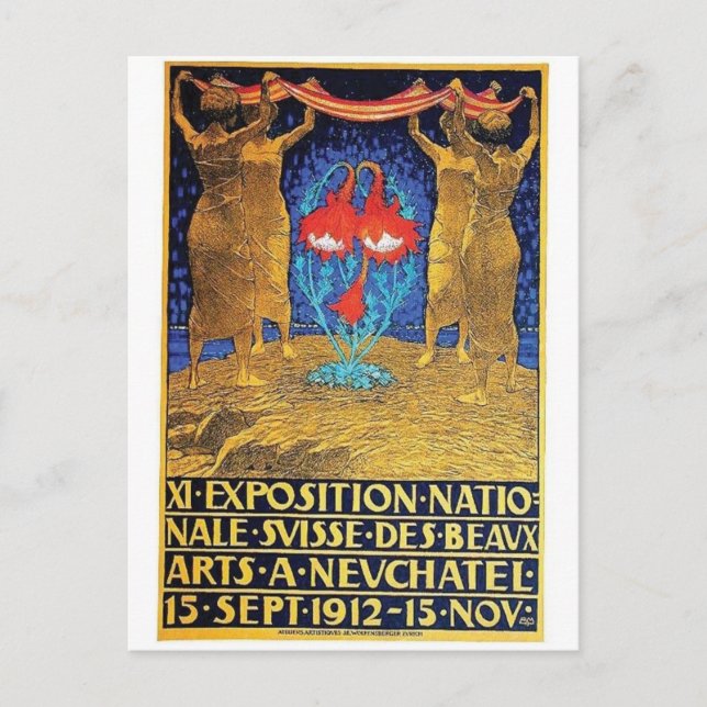 Vintage Ad Poster Postcard (Front)