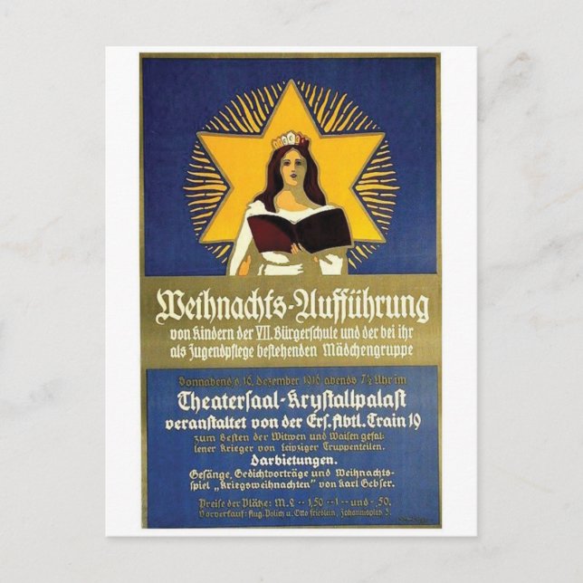 Vintage Ad Poster Postcard (Front)