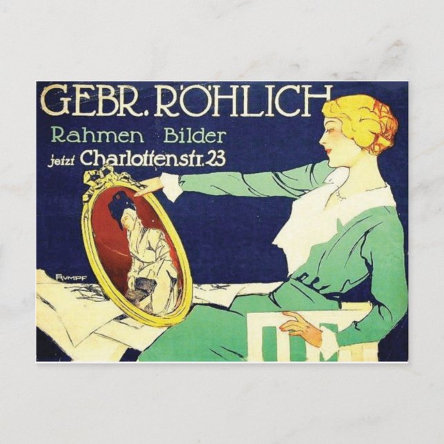 Vintage Ad Poster Postcard (Front)