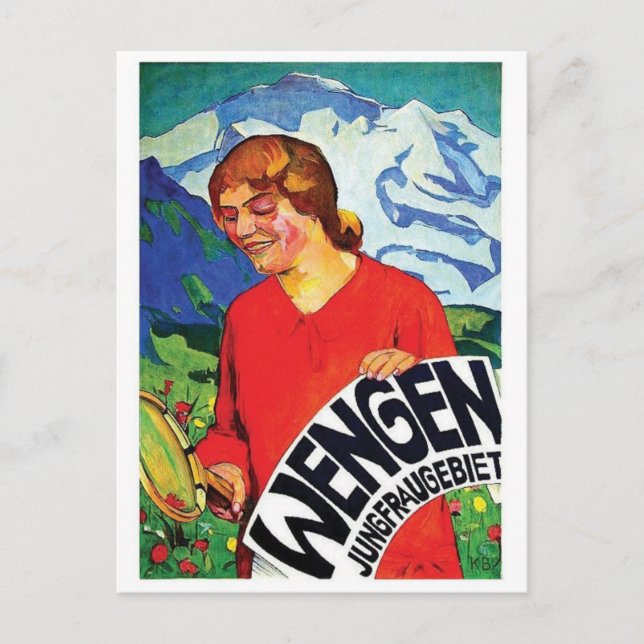 Vintage Ad Poster Postcard (Front)