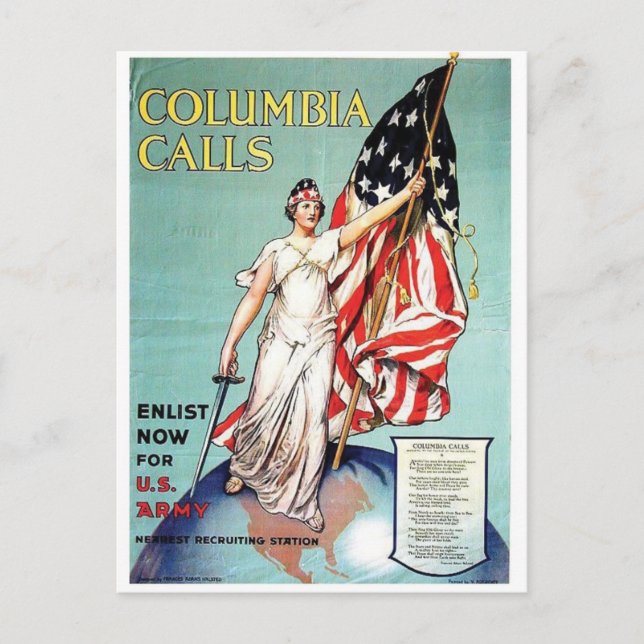 Vintage Ad Poster Postcard (Front)