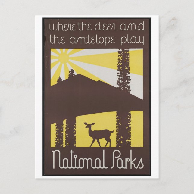 Vintage Ad Poster Postcard (Front)