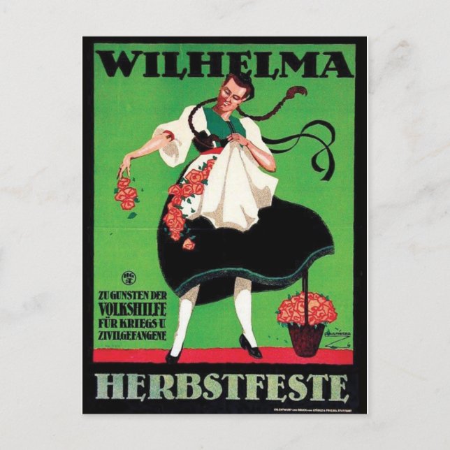 Vintage Ad Poster Postcard (Front)