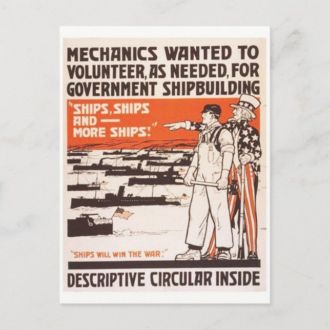 Vintage Ad Poster Postcard (Front)