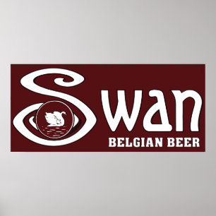 Vintage ad Swan Belgian beer horizontal banner Poster