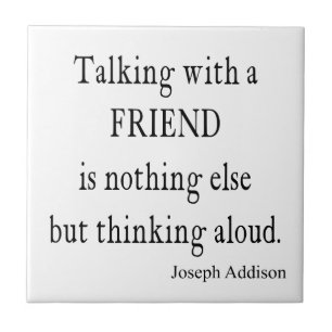 Vintage Addison Talking w Friend Friendship Quote Tile