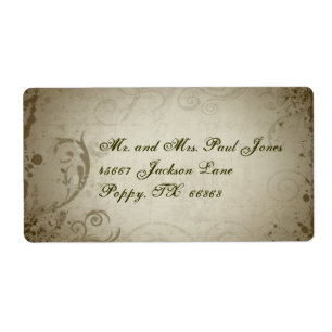 Vintage Address Label with Flourishes