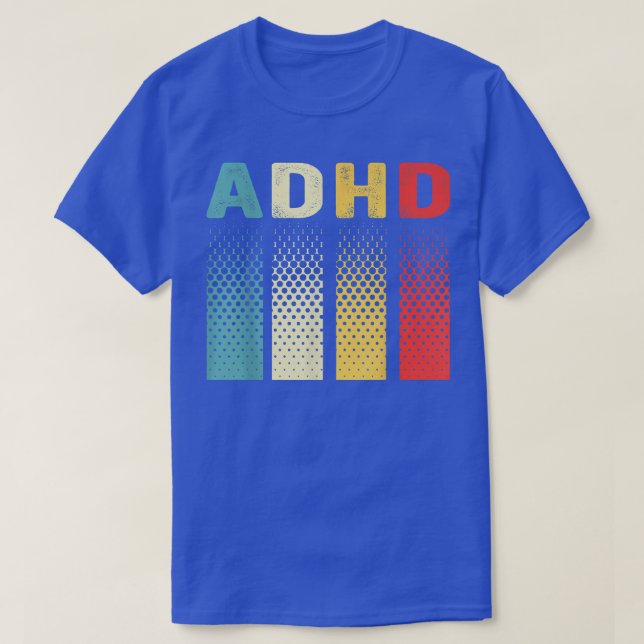 Vintage ADHD Autism Mental Health Awareness  T-Shirt (Design Front)