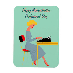 Vintage Administrative Assistant – Retro Office  Magnet