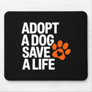 Vintage Adopt Dog Save Life Rescue Animal Dogs Mouse Mat