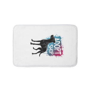 Vintage Adopt Dont Shop Dog Graffiti Rescue Art De Bath Mat