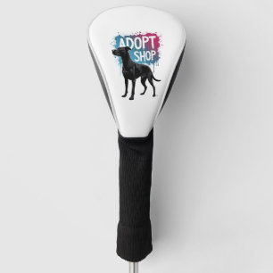 Vintage Adopt Dont Shop Dog Graffiti Rescue Art De Golf Head Cover